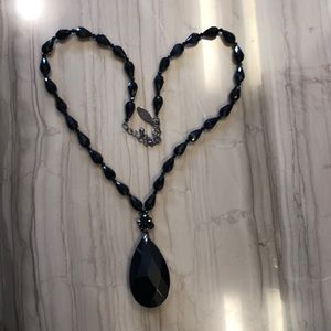 Black beaded necklace